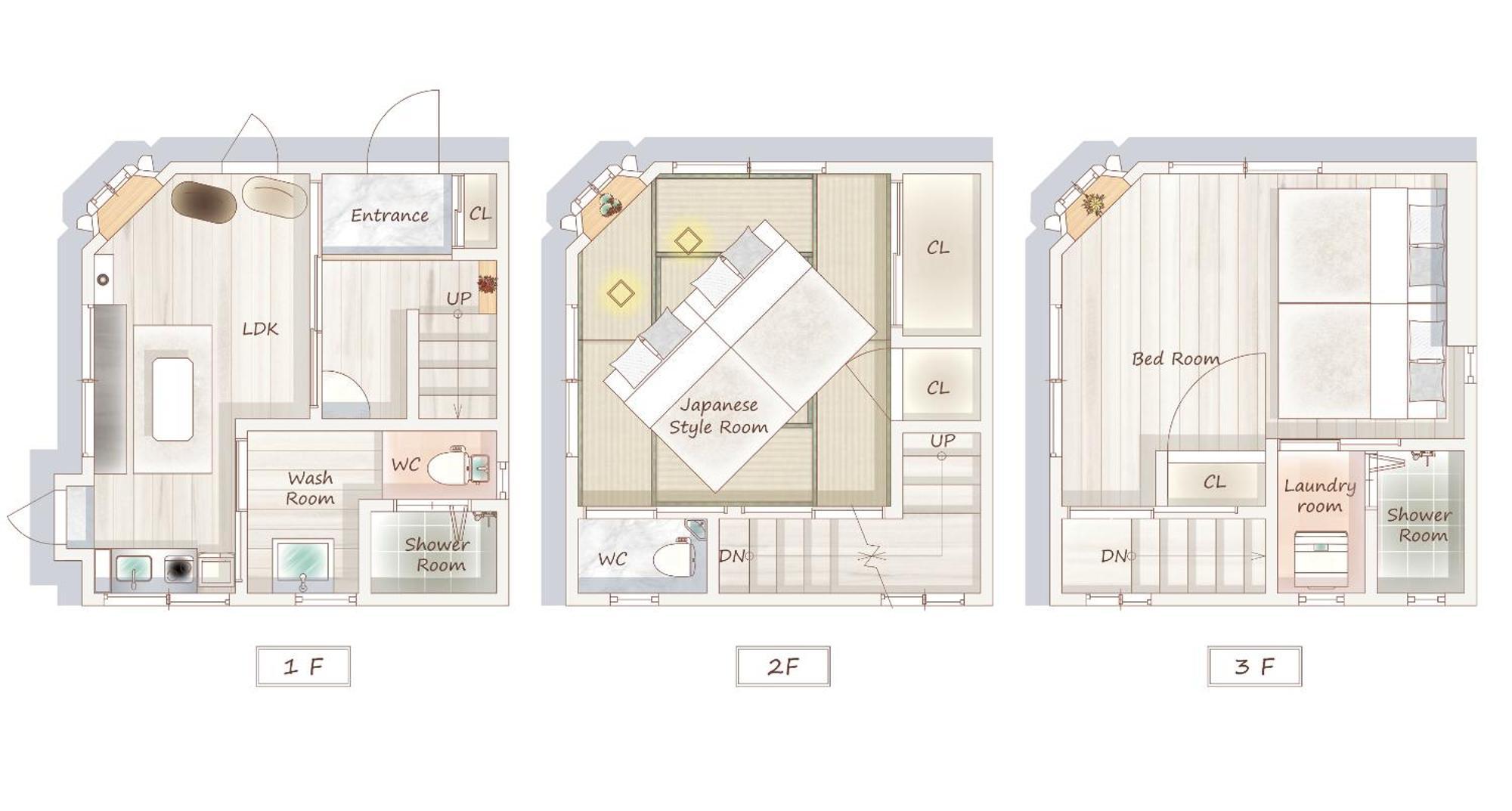 Newopen! 駅徒歩1分 池袋エリア 60平米最大8名宿泊可能 和風モダン Apartamento *